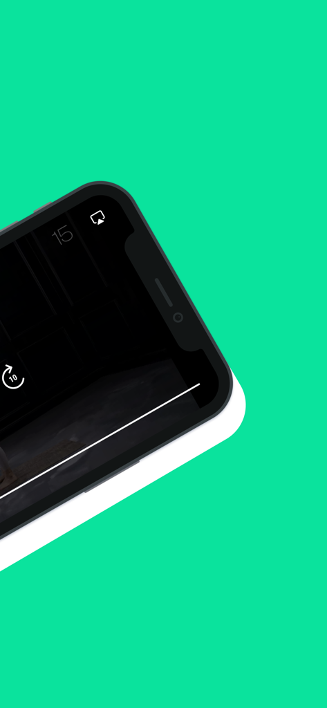 Kini - Smartphone screen showing a physiotherapy exercise video in the Kini app