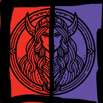 realistic valhalla goddess  symbol