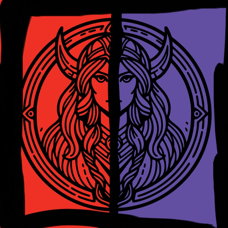 realistic valhalla goddess  symbol