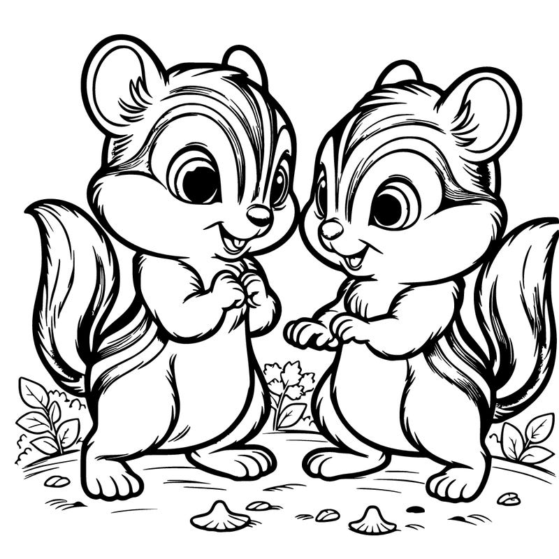 two tamias playing together while they stand up realistic