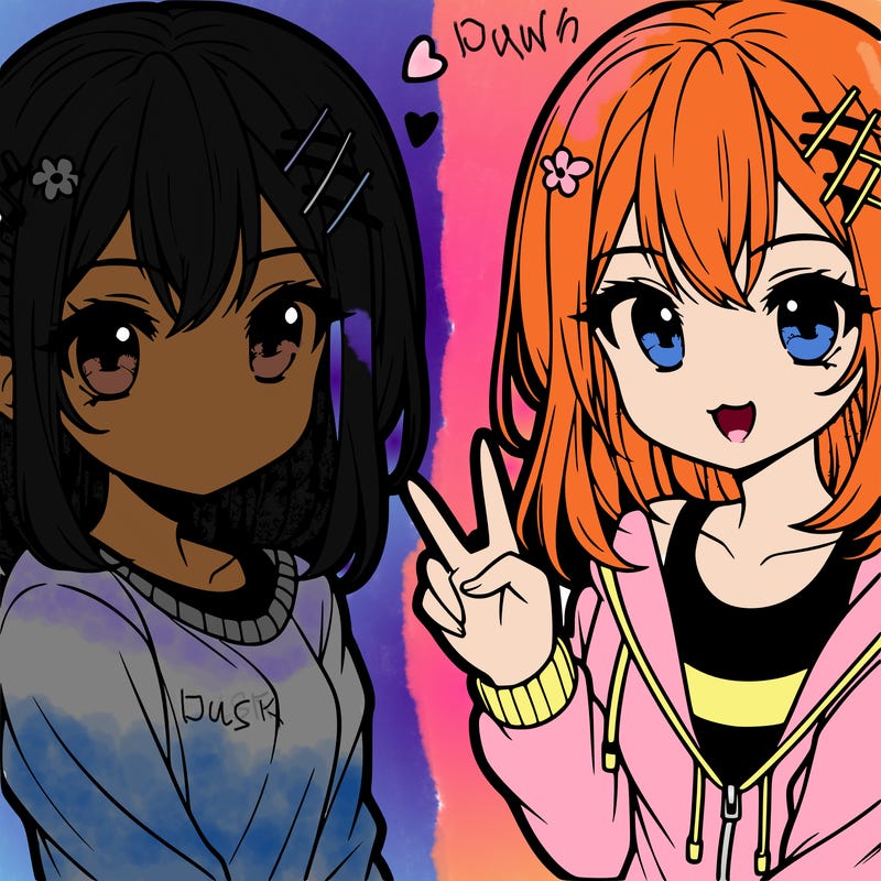 cute anime teen girl