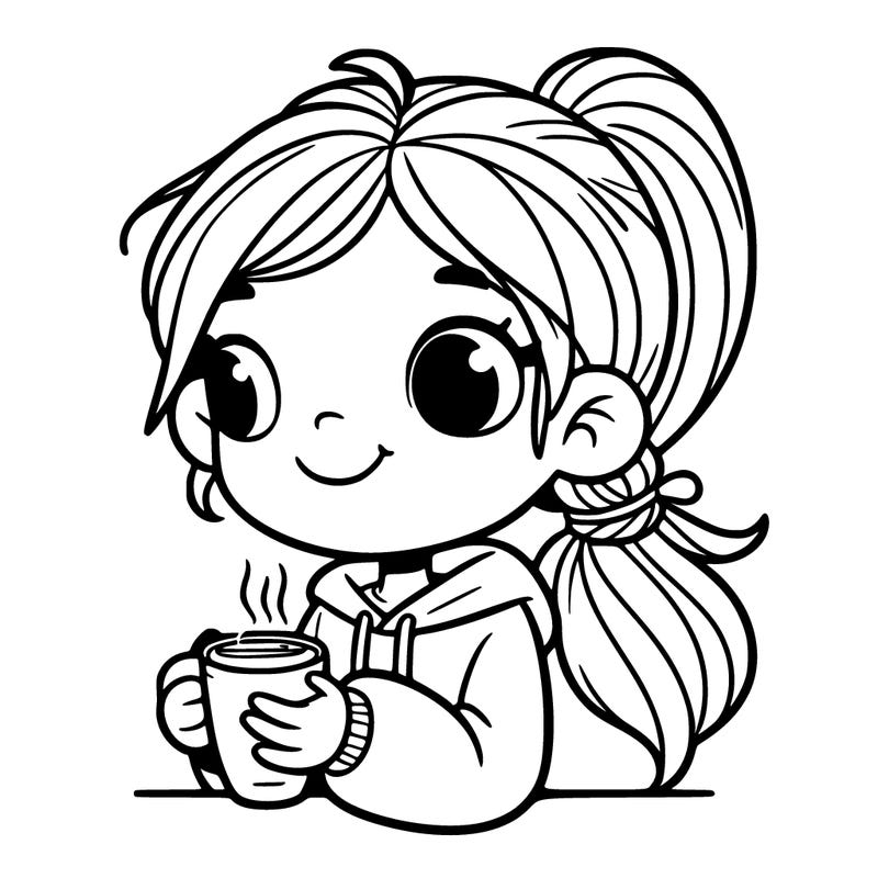 girl drinking coffee