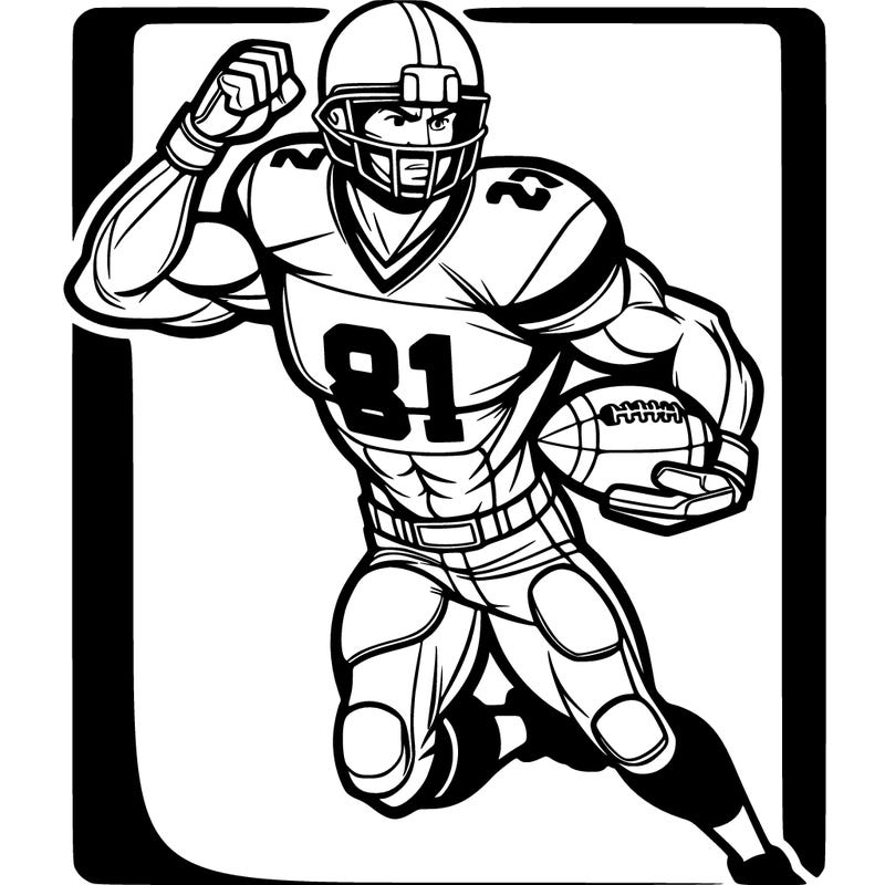 portrait of a famous football player