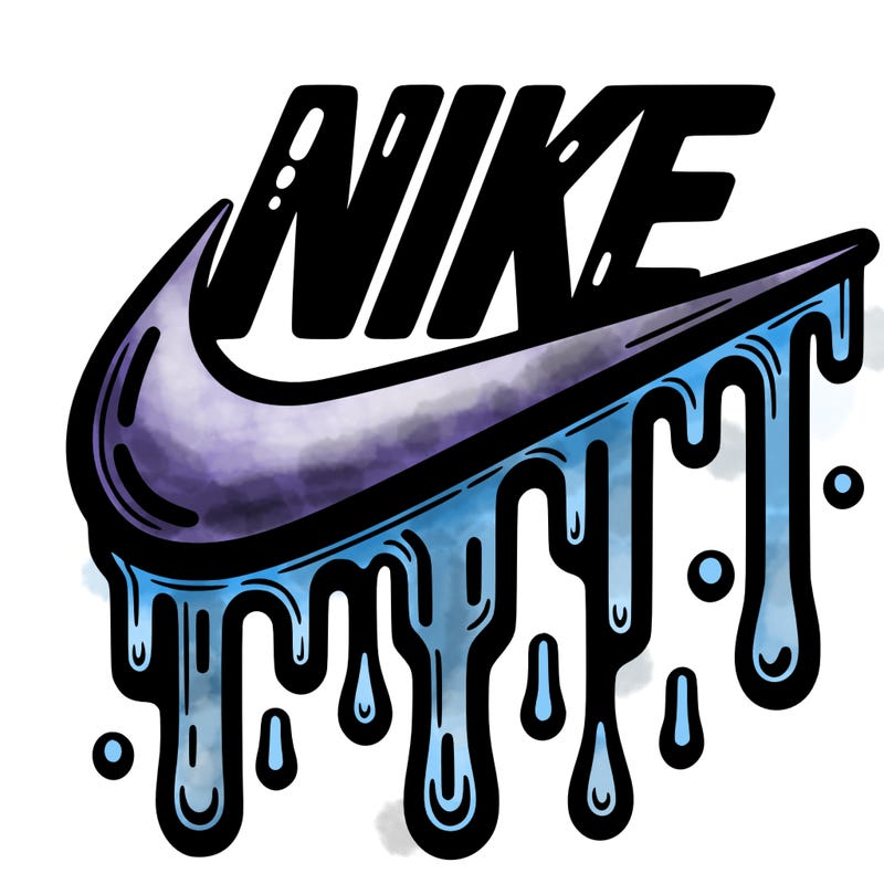dripping nike logo