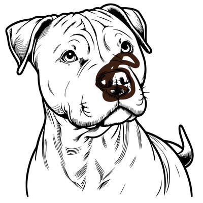 a realistic pit bull