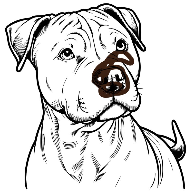 a realistic pit bull