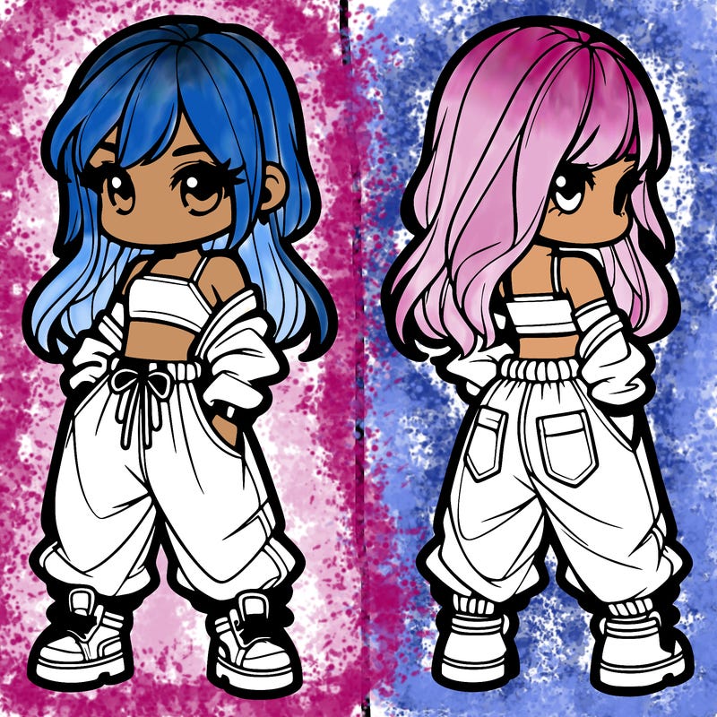 girl in crop top and baggy pants