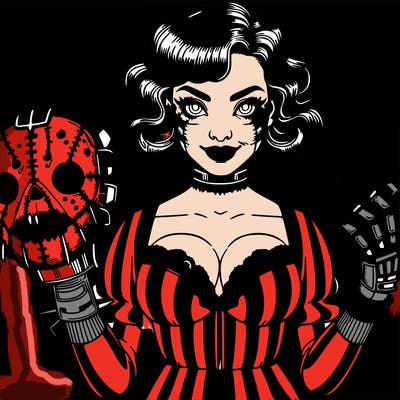 horror pin up girl