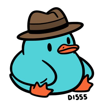 aesthetic duck with a hat