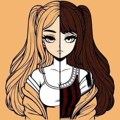 realistic girl split