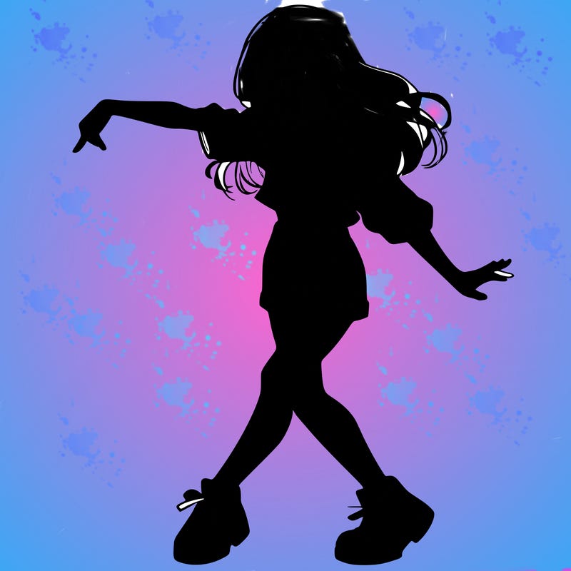 realistic girl danceing