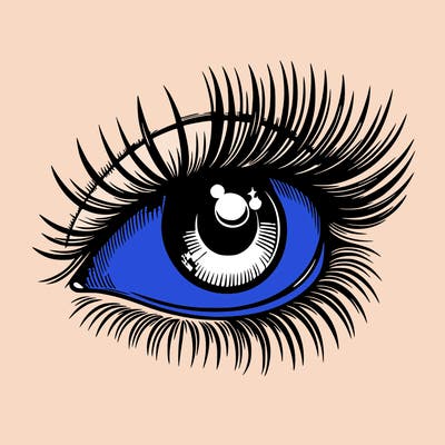 realistic eye long eylashes