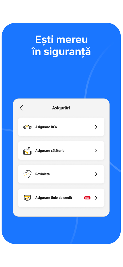 Mobile screen showing BT Pay insurance services including car and travel insurance