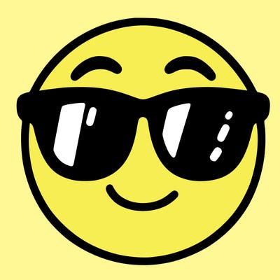 emoji with sunglasses