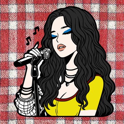 realistic female singer