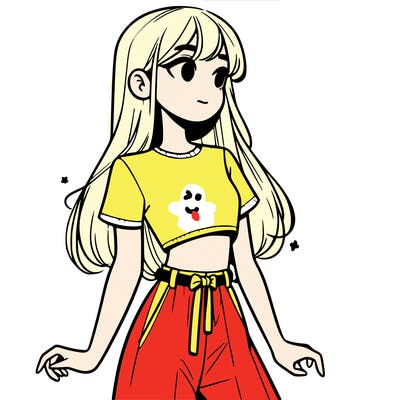 girl in a cute crop top