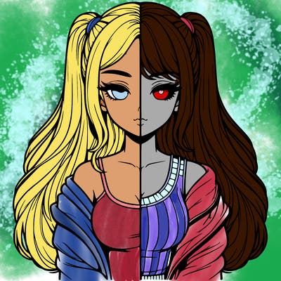 realistic girl split