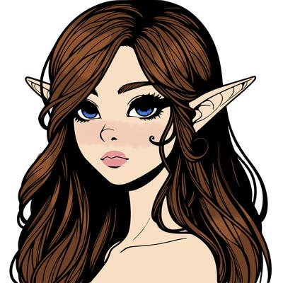 elf girl realistic dark fantasy