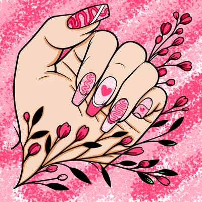 nails with french tip