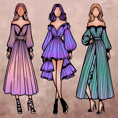 fashion models dresses