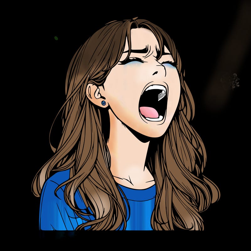 screaming realistic, girl