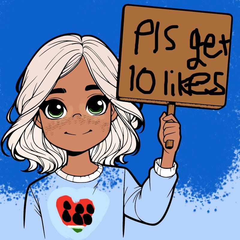 realistic girl holding up a sign