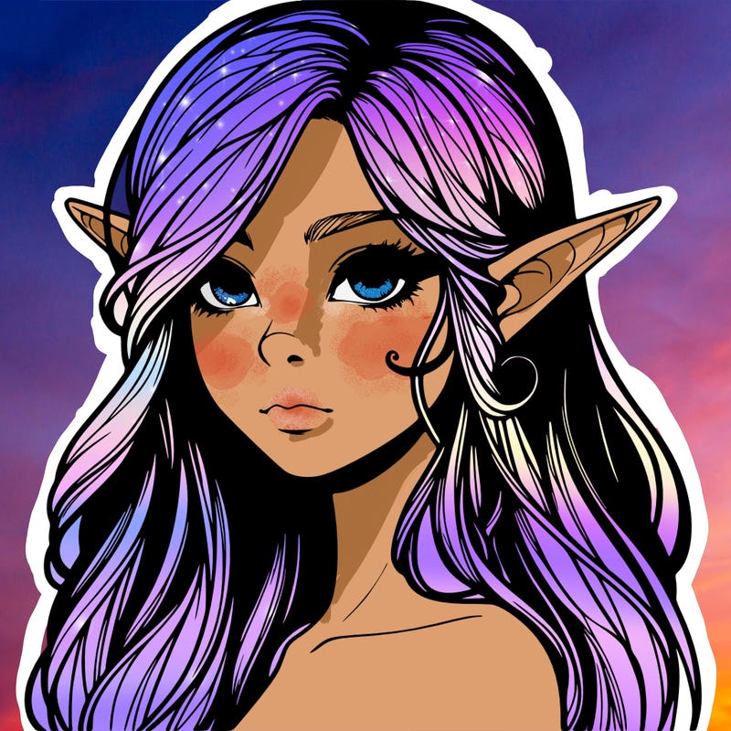 elf girl realistic dark fantasy