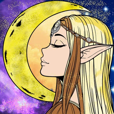 a realistic moon elf
