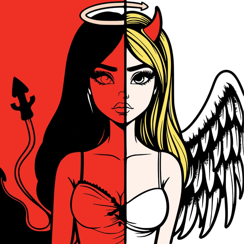 devil vs angel realistic girl