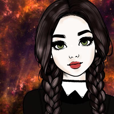 realistic girl with braids