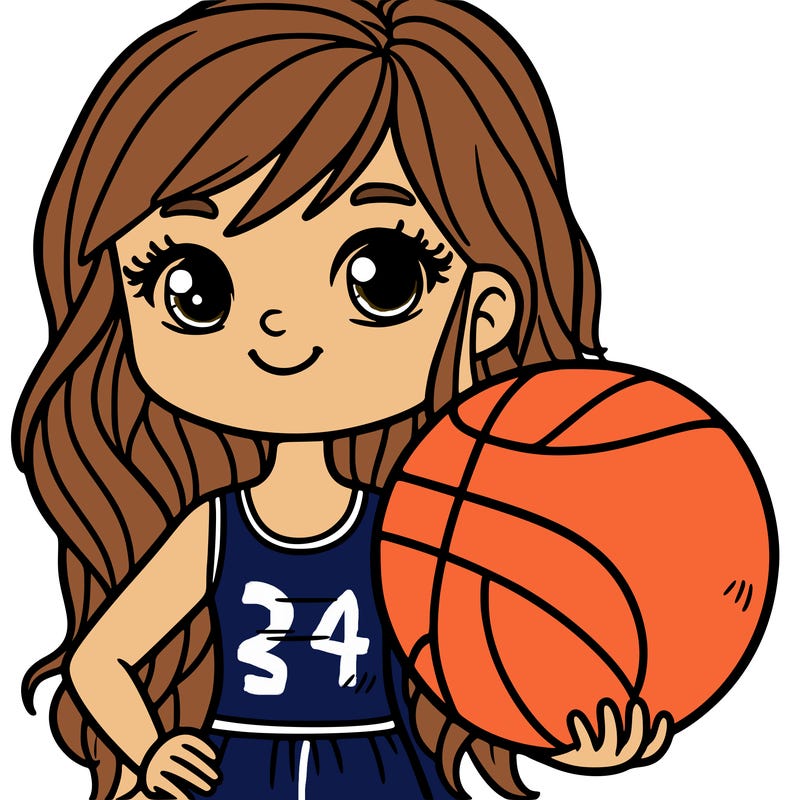 girl with basketball