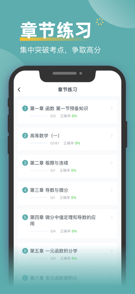 Questions d'exercices par chapitre dans l'application d'étude d'examen Zikao.