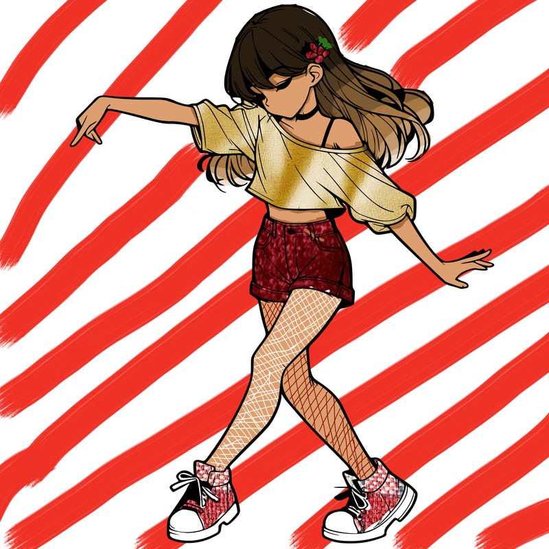 realistic girl danceing