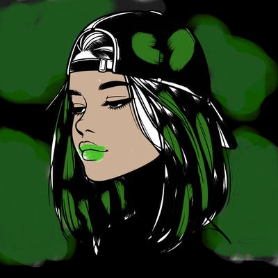 realistic  girl with a backwards hat