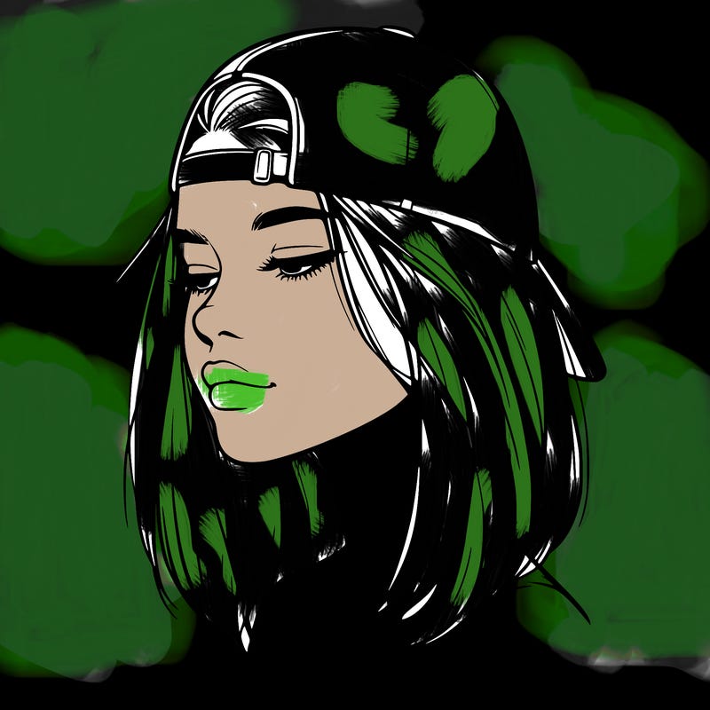 realistic  girl with a backwards hat