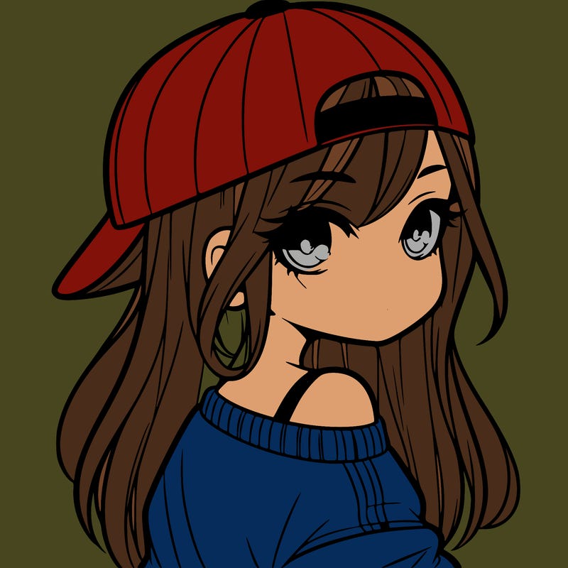 girl with a backward hat on