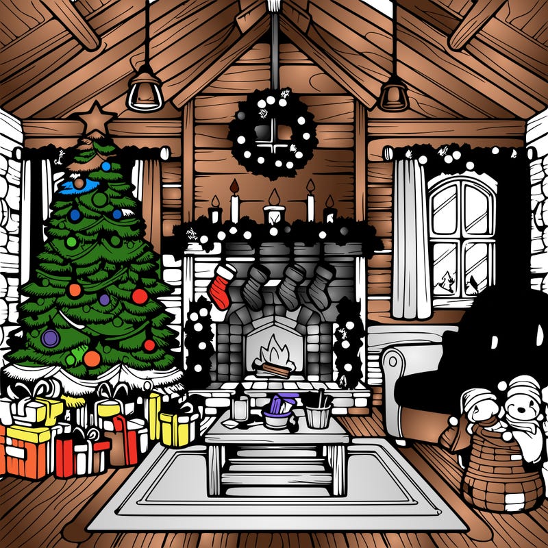 christmas house interior
