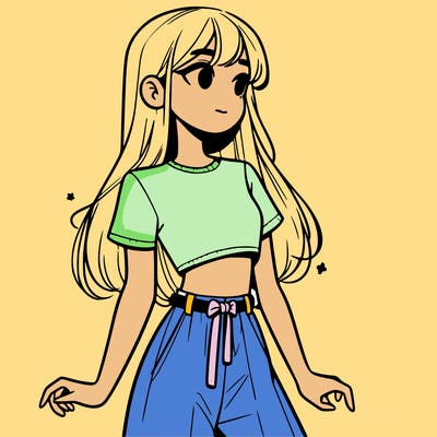 girl in a cute crop top