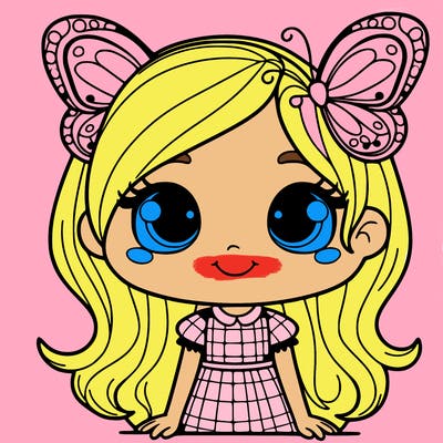 girl with butterfly wings