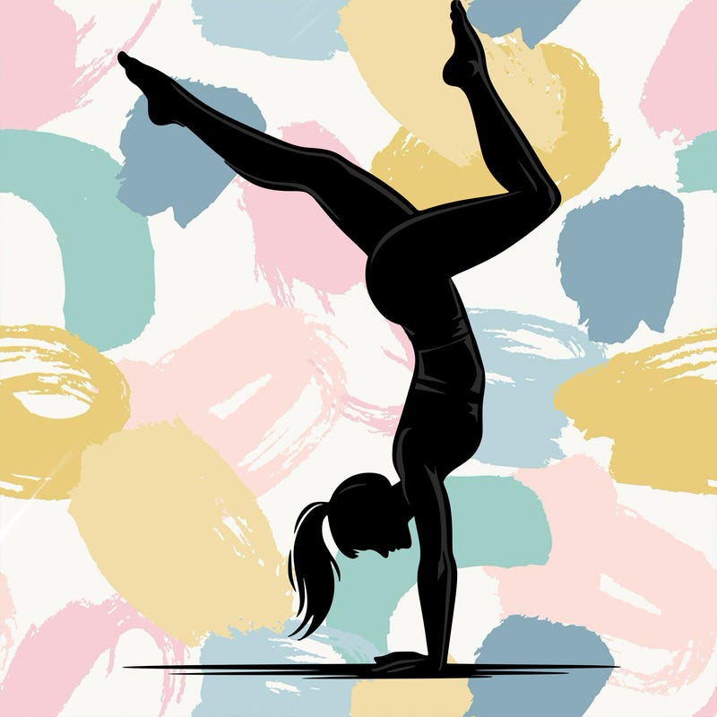 female handstand siluete