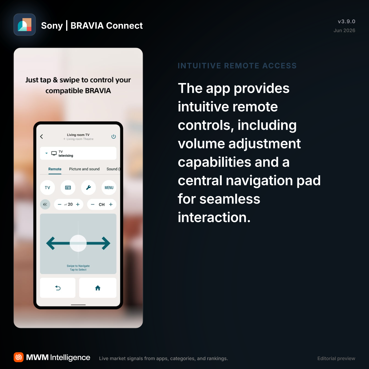 Sony | BRAVIA Connect - Utilities App | MWM
