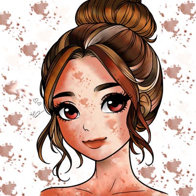 realistic pretty girl with hair in bun