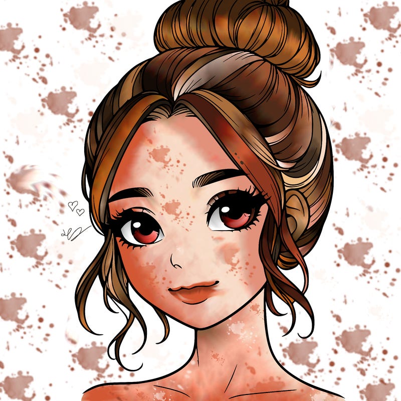 realistic pretty girl with hair in bun