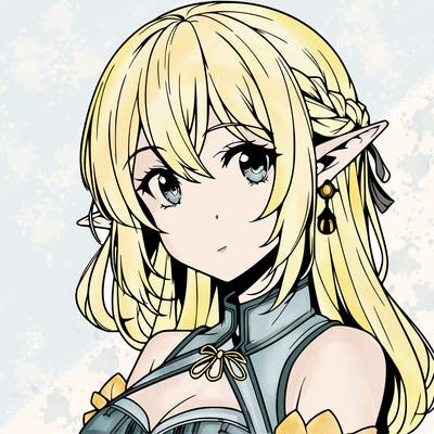 realistic anime girl with elf ears