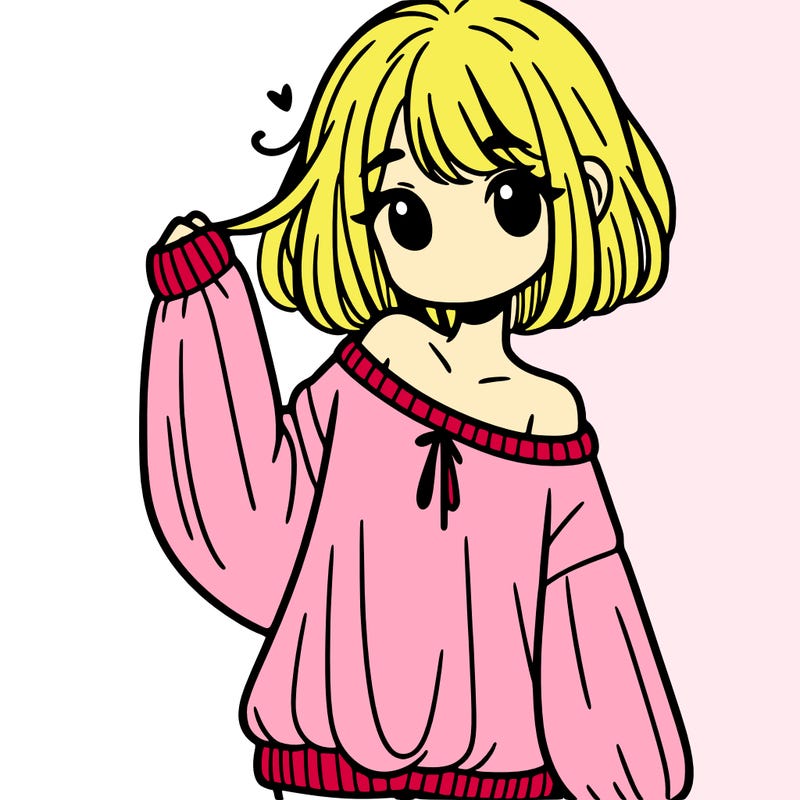 girl in baggy sweater hanging off her shoulder