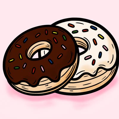 a piece of food doughnuts