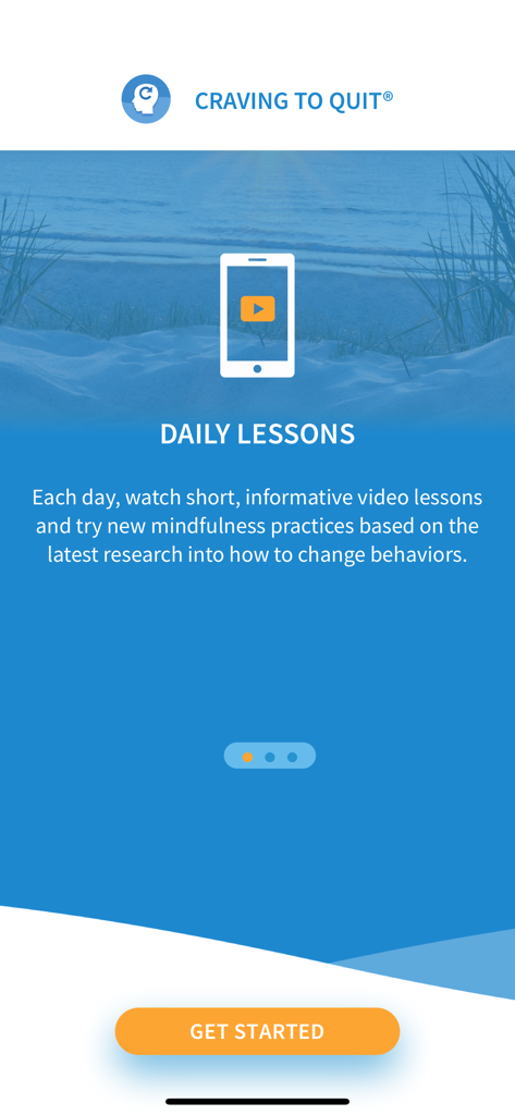 Daily video lessons and mindfulness practices in the Craving To Quit app