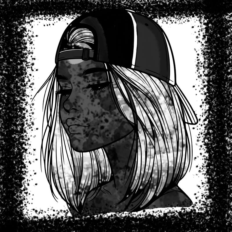 realistic  girl with a backwards hat