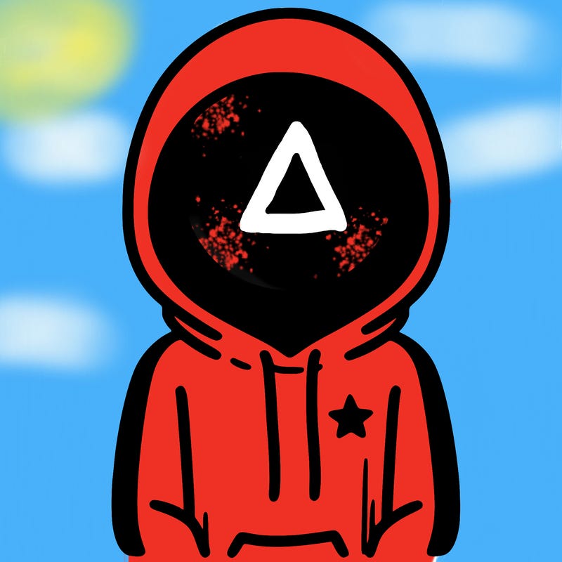 a person with non face waering a hoodie with a small star symbol on the hoodie