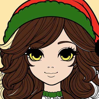 realistic christmas girl